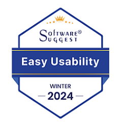 Easy usability Winter 2024 awared by SoftwareSuggest